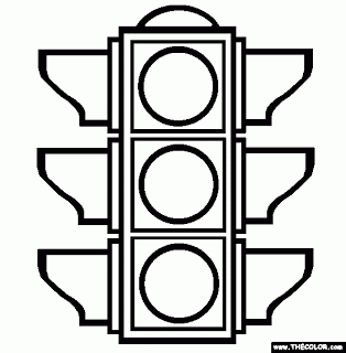 Black and white clipart images traffic light