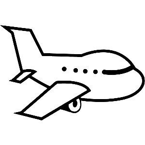 Airplane clipart images black and white