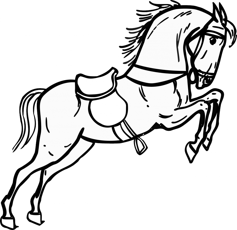 Coloring Book Horse Face Comic - Free Clipart Images