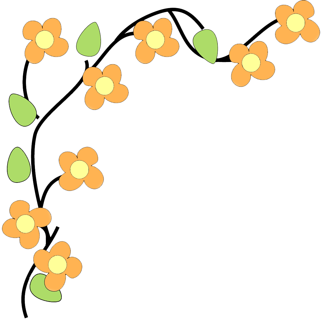 Floral flower border clipart free images 2 - Clipartix