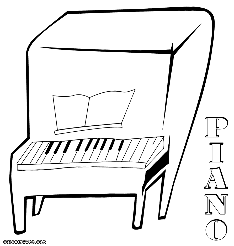 Piano coloring pages | Coloring pages to download and print