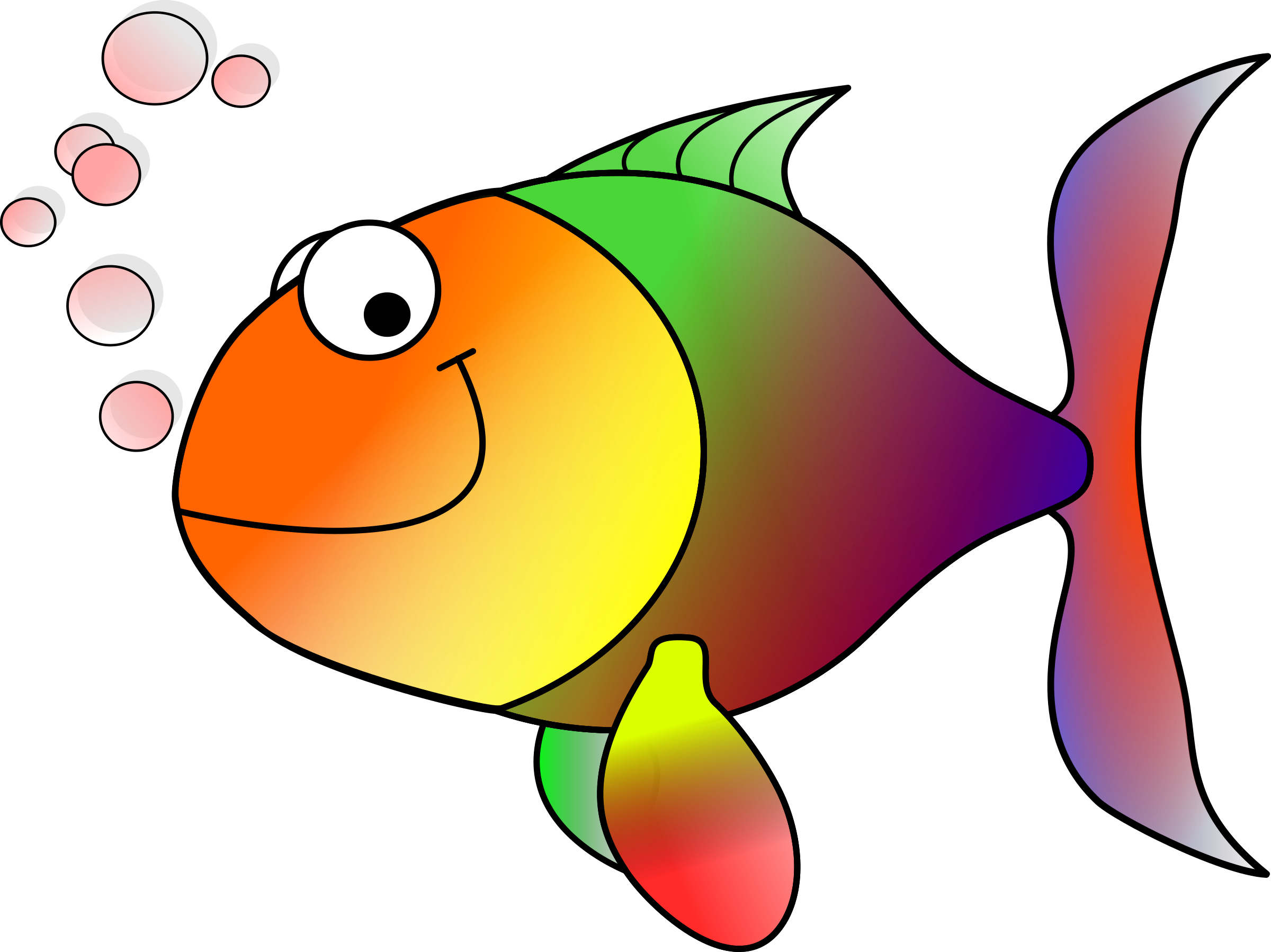 Clipart - Happy fish