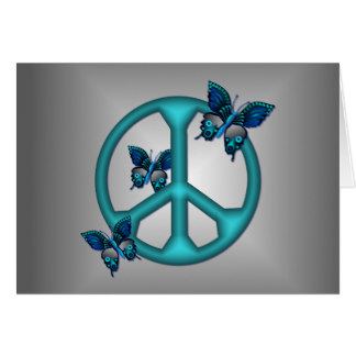 Blue Butterfly Peace Sign Gifts on Zazzle