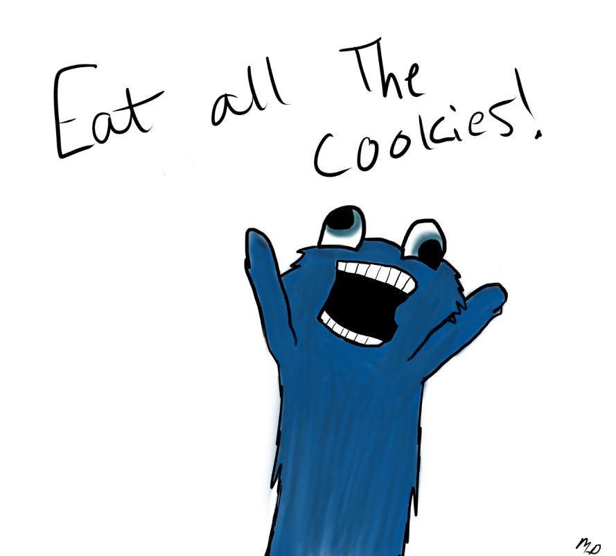 Cookie Monster: Eat ALL the cookies by Balloons504 on DeviantArt