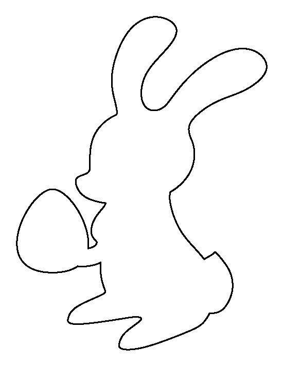 Easter Bunny Face Stencil - ClipArt Best