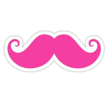 Hot pink handlebar mustache" Stickers by Mhea | Redbubble