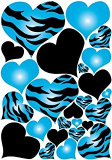 Amazon.com: Blue 3D Zebra Print Star Wall Sticker Decals: Home ...