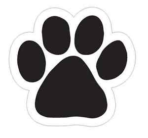 5 inch Black Blank Paw Print Fridge/Car Magnet - Heavy Duty | eBay