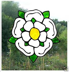 Yorkshire Rose Stained Glass Effect Window Cling | eBay