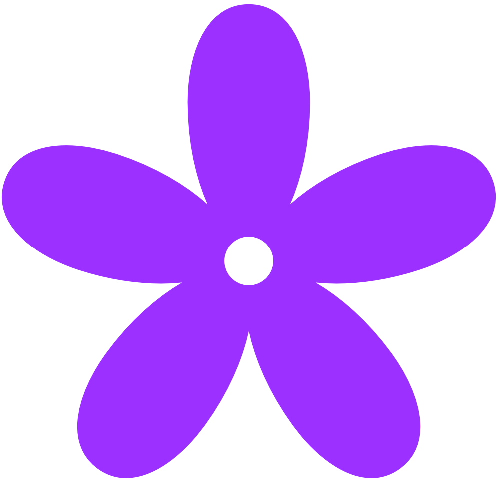 Purple Flowers Clip Art Border