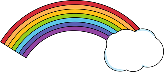 Rainbow With Clouds Clipart