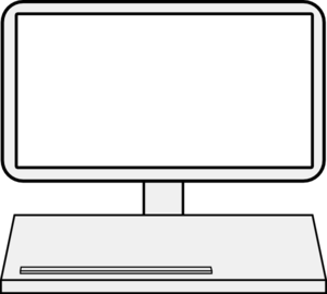 Computer With Keyboard Clip Art - vector clip art ...