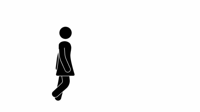 Pictogram woman go, silhouette of a woman, woman , woman going ...