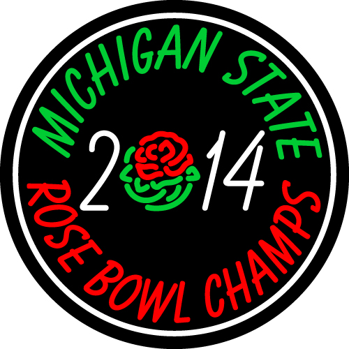 Custom Michigan State 2014 Rose Bowl Champs Neon Sign 4 | Your ...