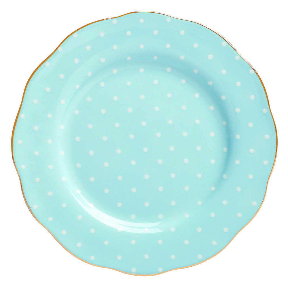 Royal Albert Royal Albert Polka Blue Formal Vintage Salad Plate ...