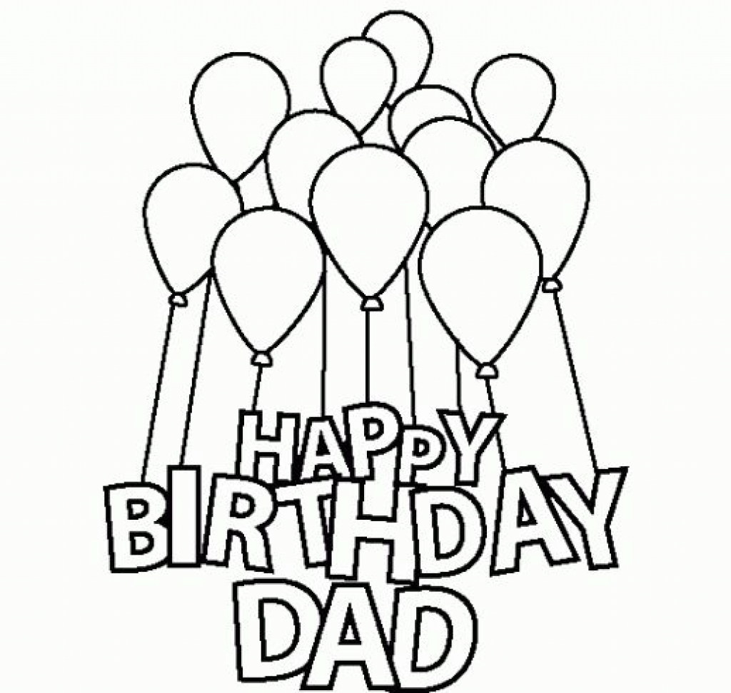 Happy Birthday Coloring Pages For Dad for House - Cool Coloring ...