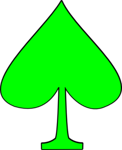 Green Spades Clip Art - vector clip art online ...