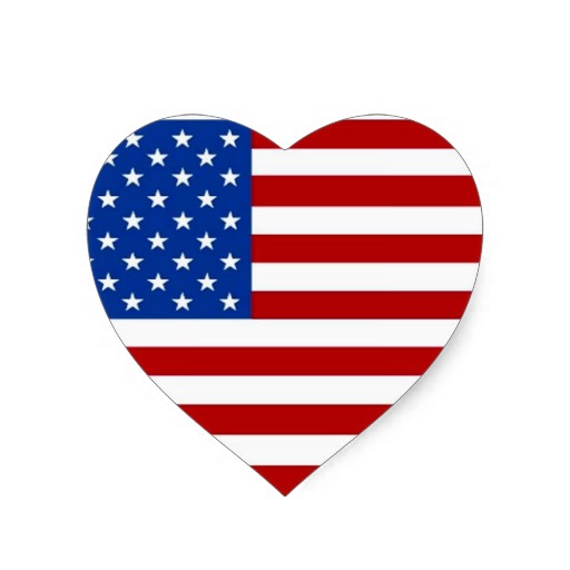 Clipart heart american flag