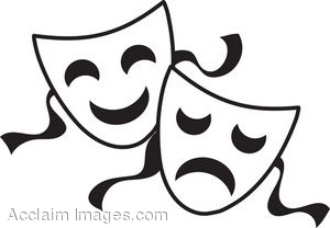 Drama masks clipart free