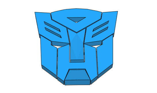 Transformers - Autobots Logo Ver.2 Free Papercraft Download