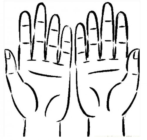 Coloring Pages Of Hands Page 1