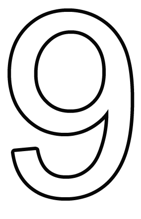 9 Number Template - ClipArt Best