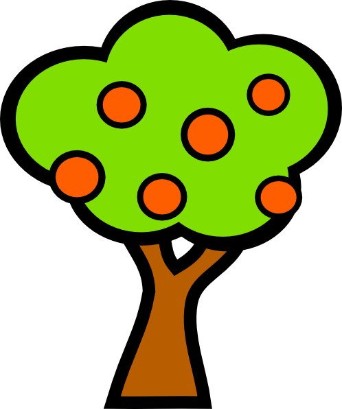 orange tree drawing