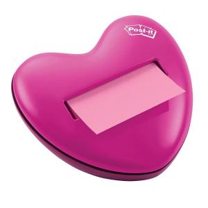 Post-It Pink Heart Shaped Pop-up Notes Dispenser for 3 in. x 3 in ...