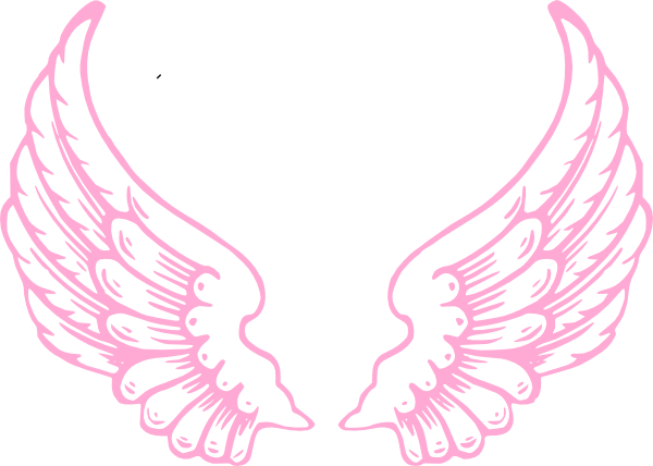 Pink Guardian Angel Wings clip art - vector clip art online ...