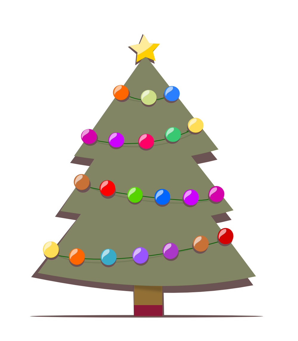 Clip Art: Christmas Tree Pcar 1 Xmas Art ...