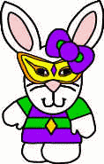 Mardi Gras Bunny Paper Craft