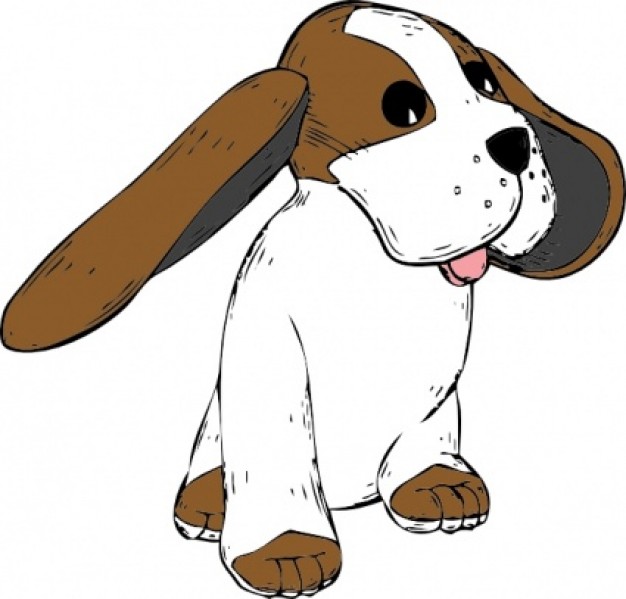 Big Earred Dog clip art | Download free Vector