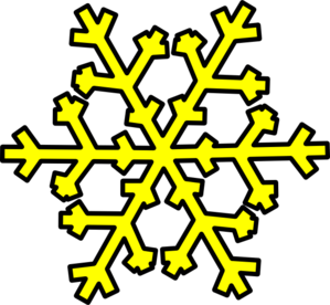 Yellow Snowflake clip art - vector clip art online, royalty free ...