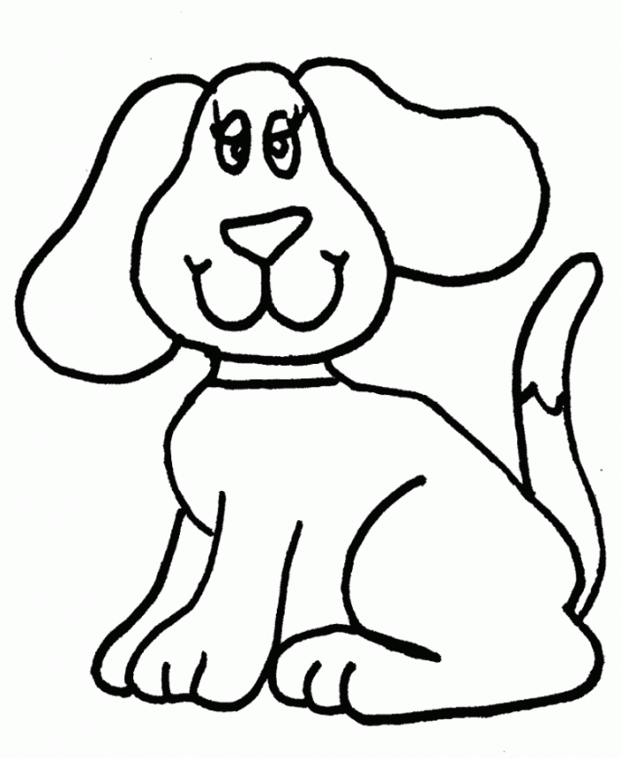 Easy Dog Coloring Pages Kids - Animal Coloring Pages of The Kids ...