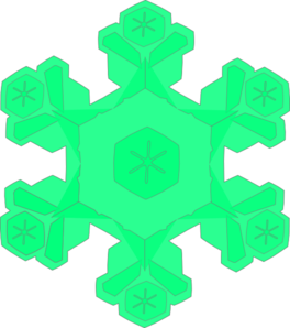 Green Snowflake clip art - vector clip art online, royalty free ...