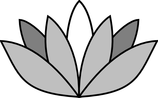 Black And White Lotus Flower - ClipArt Best