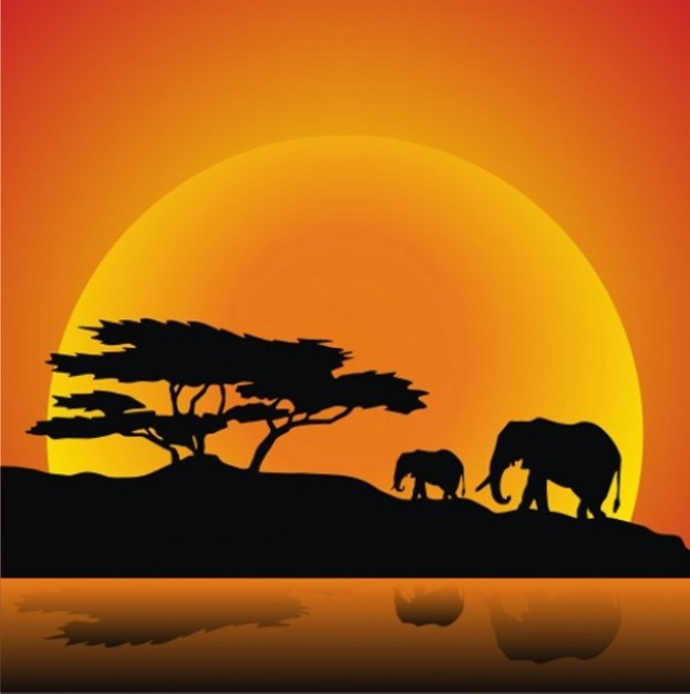 African Trees Silhouettes - Quoteko.