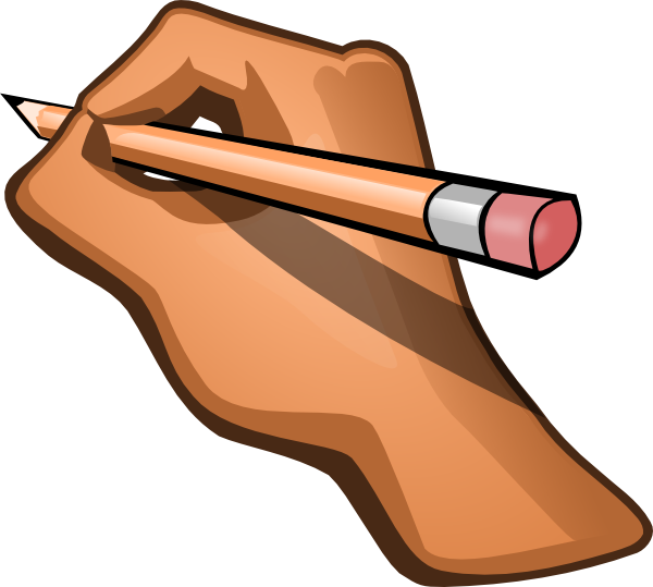 Hand Writing clip art - vector clip art online, royalty free ...