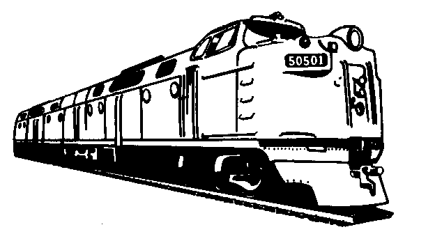 train drawing black and white