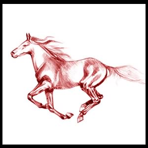 Red Horse Tattoo Design