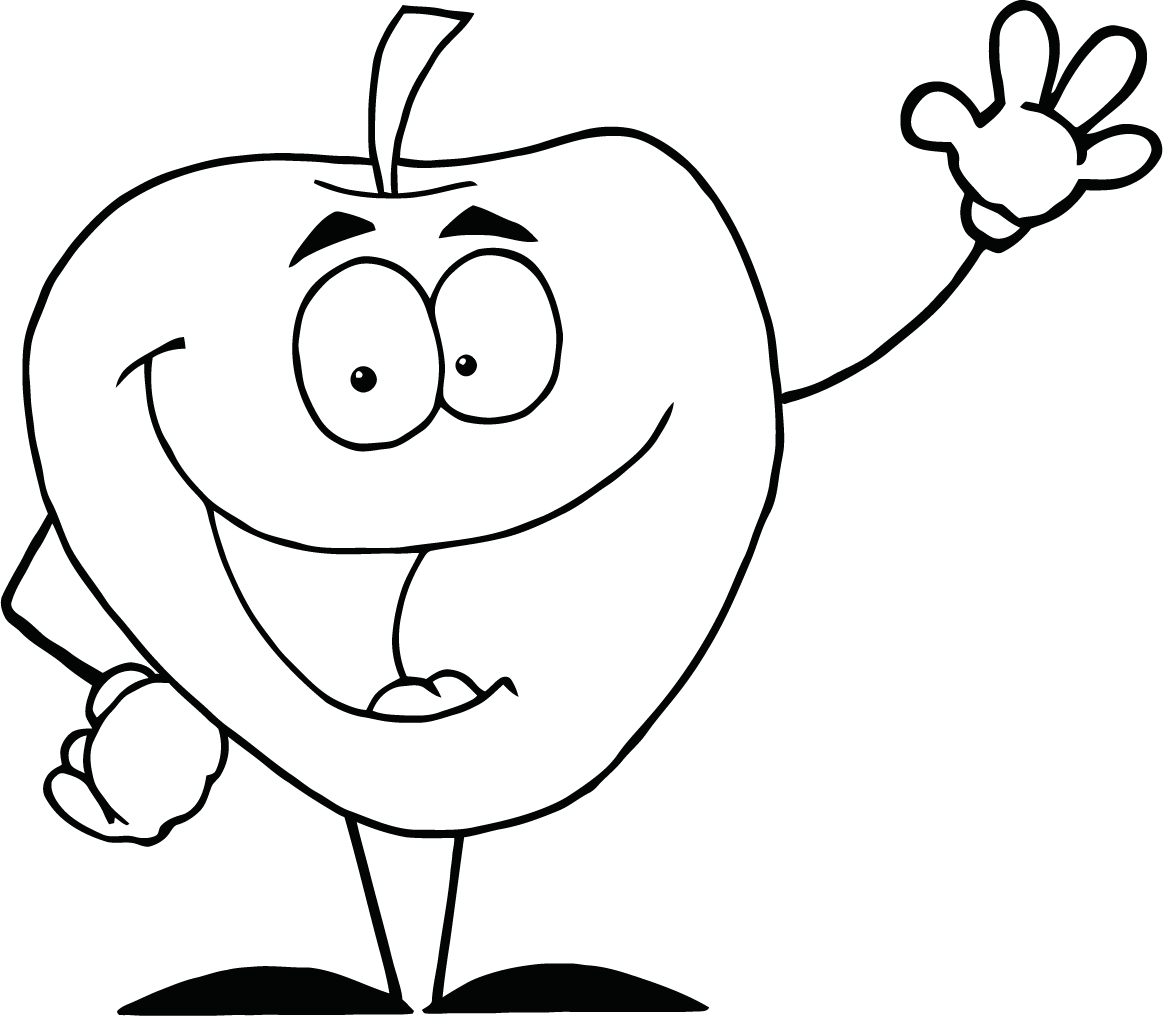 a for apple coloring sheet