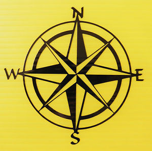 Compass north south east west stickers/car/van/bumper/window/decal ...