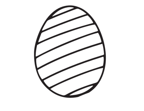 striped easter egg coloring page