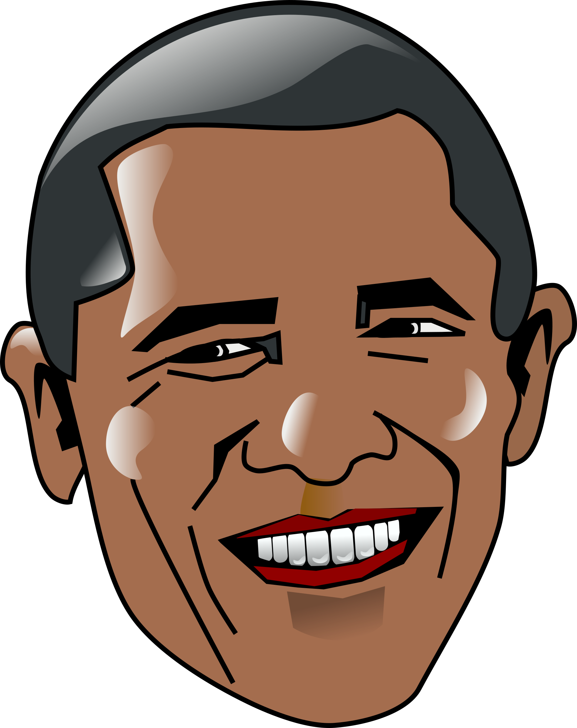 Barack Obama Face vector clipart - Free Public Domain Stock Photo