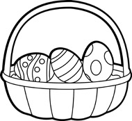 black and white easter clipart