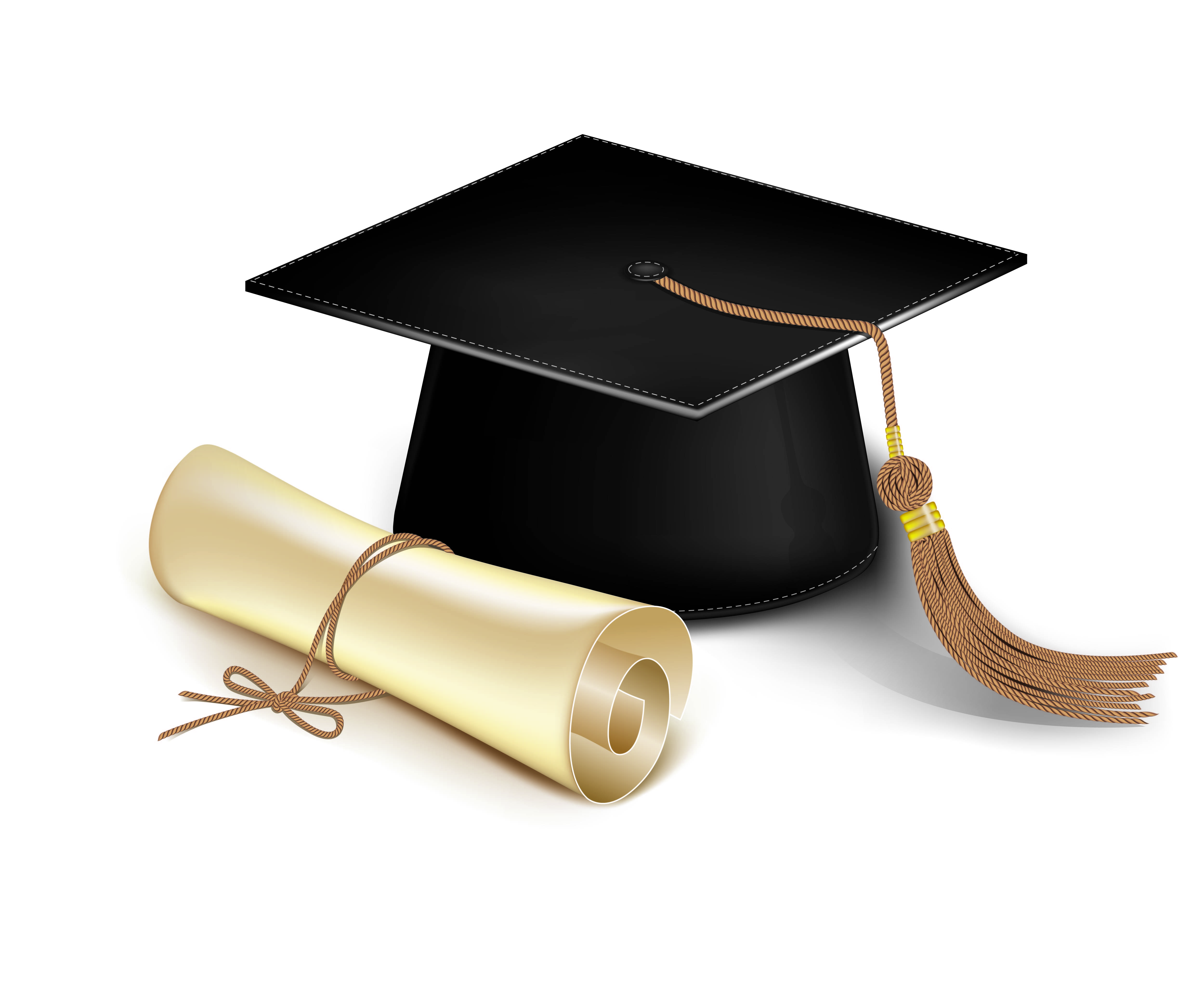 free clipart graduation cap and diploma - photo #7