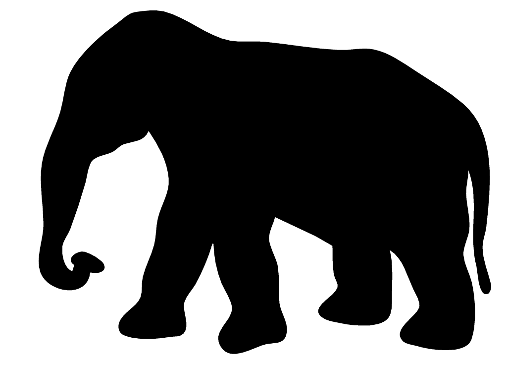 Animals For > Indian Elephant Silhouette