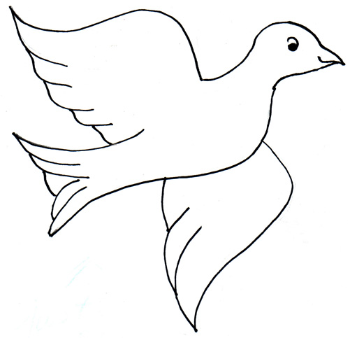 cut out birds Colouring Pages