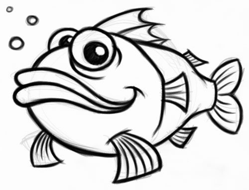 Cartoon Fish Drawings