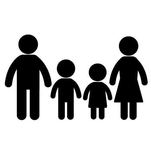 Family clipart black